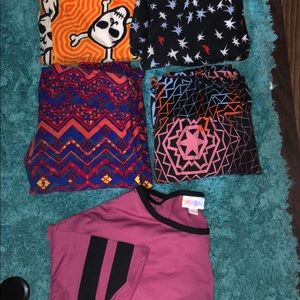 Lularoe 4 leggings 1 dress/shirt pack.